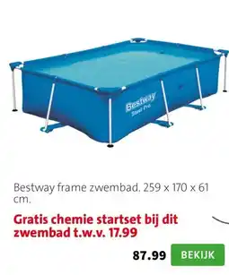 Intratuin Bestway frame zwembad. 259 x 170 x 61 cm. aanbieding