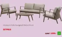 Intratuin Intratuin 4-zits loungeset Melvin bruin aanbieding