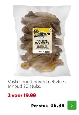 Intratuin Voskes runderoren met vlees. Inhoud 20 stuks. aanbieding