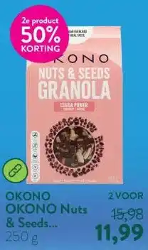 Holland & Barrett OKONO Nuts & Seeds Granola Cocoa Power Coconut & Cocoa aanbieding