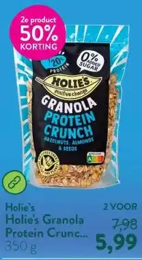Holland & Barrett Holie's Granola Protein Crunch Hazelnuts, Almonds & Seeds aanbieding