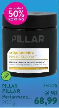 Holland & Barrett PILLAR Performance Ultra Immune C Immune Support Poeder Tropical aanbieding