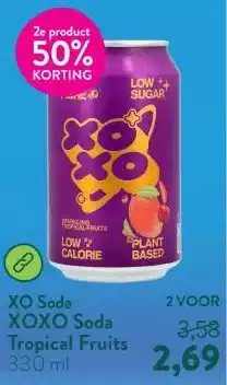 Holland & Barrett XOXO Soda Tropical Fruits aanbieding