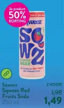 Holland & Barrett Sqweez Red Fruits Soda aanbieding