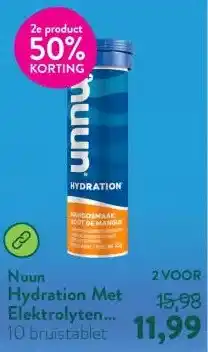 Holland & Barrett Hydration Met Elektrolyten Mango - 10 bruistabletten aanbieding