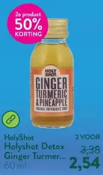 Holland & Barrett Holyshot Detox Ginger Turmeric Shot aanbieding