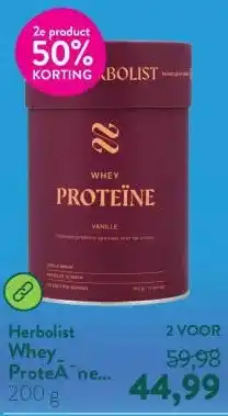 Holland & Barrett Whey Proteïne Vanille aanbieding