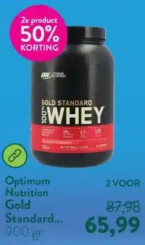 Holland & Barrett Gold Standard 100% Whey Strawberry aanbieding