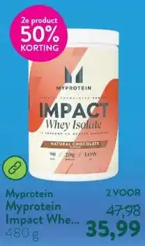 Holland & Barrett Myprotein Impact Whey Isolate Natural Chocolate - 480g aanbieding