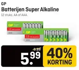 Hubo GP Batterijen Super Alkaline aanbieding