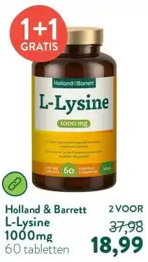 Holland & Barrett L-Lysine 1000mg aanbieding