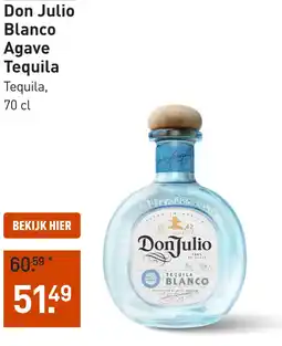Gall & Gall Don Julio Blanco Agave Tequila 70CL aanbieding