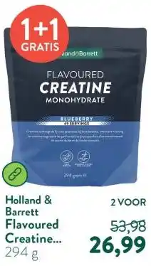 Holland & Barrett Flavoured Creatine Monohydraat Blueberry - 294g aanbieding