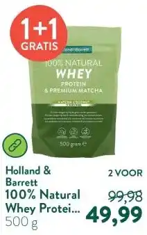 Holland & Barrett 100% Natural Whey Protein & Premium Matcha aanbieding