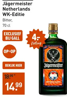 Gall & Gall Jägermeister WK 2026 70CL aanbieding