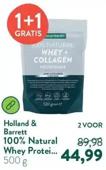 Holland & Barrett 100% Natural Whey Protein Collagen aanbieding