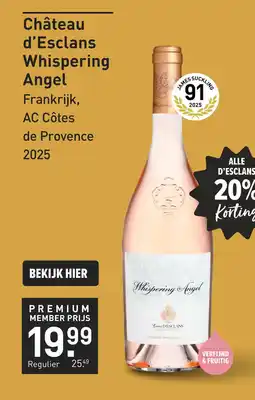 Gall & Gall Château d'Esclans Whispering Angel 37.5 37.5CL aanbieding