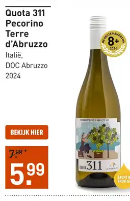 Gall & Gall Quota 311 Pecorino Terre d'Abruzzo 75CL aanbieding