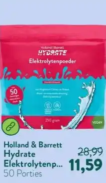 Holland & Barrett Hydrate Elektrolytenpoeder Framboossmaakam (50 porties) aanbieding