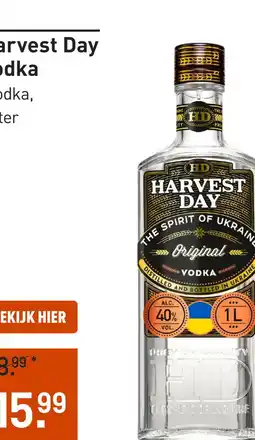 Gall & Gall Harvest Day Vodka 100CL aanbieding