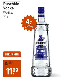 Gall & Gall Puschkin Vodka 70CL aanbieding