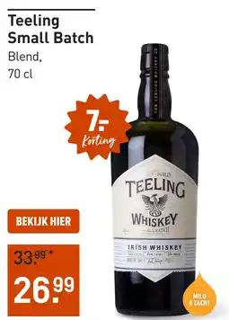 Gall & Gall Teeling Small Batch 70CL aanbieding
