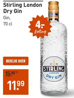 Gall & Gall Stirling London Dry Gin 70CL aanbieding