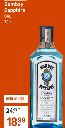 Gall & Gall Bombay Sapphire 70CL aanbieding