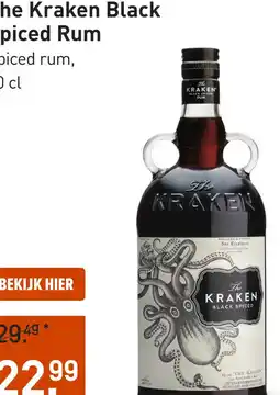 Gall & Gall The Kraken Black Spiced Rum 70CL aanbieding