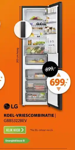Expert LG GBBS322BEV Zwart aanbieding