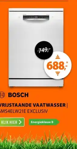 Expert Bosch SMS4ELW21E EXCLUSIV aanbieding
