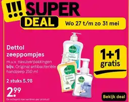 Etos Dettol zeeppompjes aanbieding