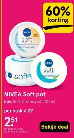 Etos NIVEA Soft pot aanbieding