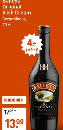 Gall & Gall Baileys Original Irish Cream 70CL aanbieding