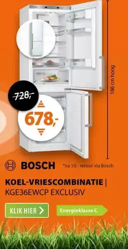 Expert Bosch KGE36EWCP EXCLUSIV Wit aanbieding