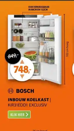 Expert Bosch KIR31EDD1 EXCLUSIV aanbieding