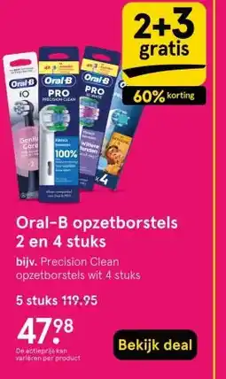 Etos Oral-B opzetborstels 2 en 4 stuks aanbieding