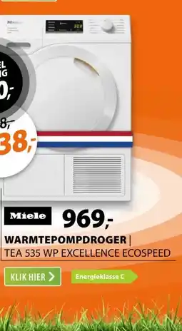 Expert Miele TEA 535 WP Excellence EcoSpeed aanbieding