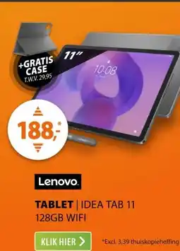 Expert Lenovo Idea Tab 11 inch 128GB Wifi met Stylus aanbieding