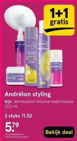 Etos Andrélon styling aanbieding