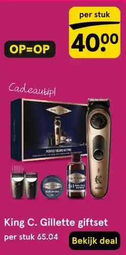 Etos King C. Gillette giftset aanbieding