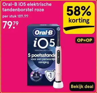 Etos Oral-B i05 elektrische tandenborstel roze aanbieding
