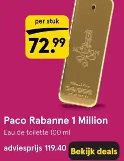 Etos Paco Rabanne 1 Million aanbieding