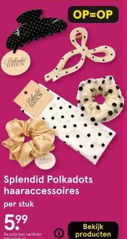 Etos Splendid Polkadots haaraccessoires aanbieding