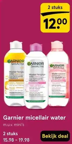 Etos Garnier micellair water aanbieding