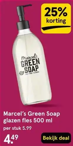Etos Marcel's Green Soap glazen fles 500 ml aanbieding