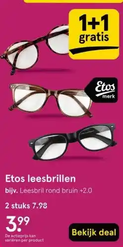 Etos Etos leesbrillen aanbieding