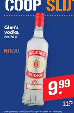 Coop Glen's vodka aanbieding