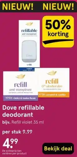 Etos Dove refillable deodorant aanbieding