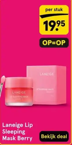 Etos Laneige Lip Sleeping Mask Berry aanbieding